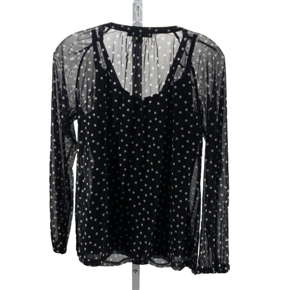 INC Printed Lace-Up Top Floating Dot S - Picture 3 of 6